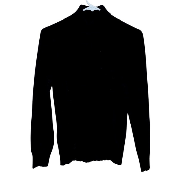 BCBGMaxAzria Women’s Black Turtleneck Shirt Size Medium - Picture 7 of 7